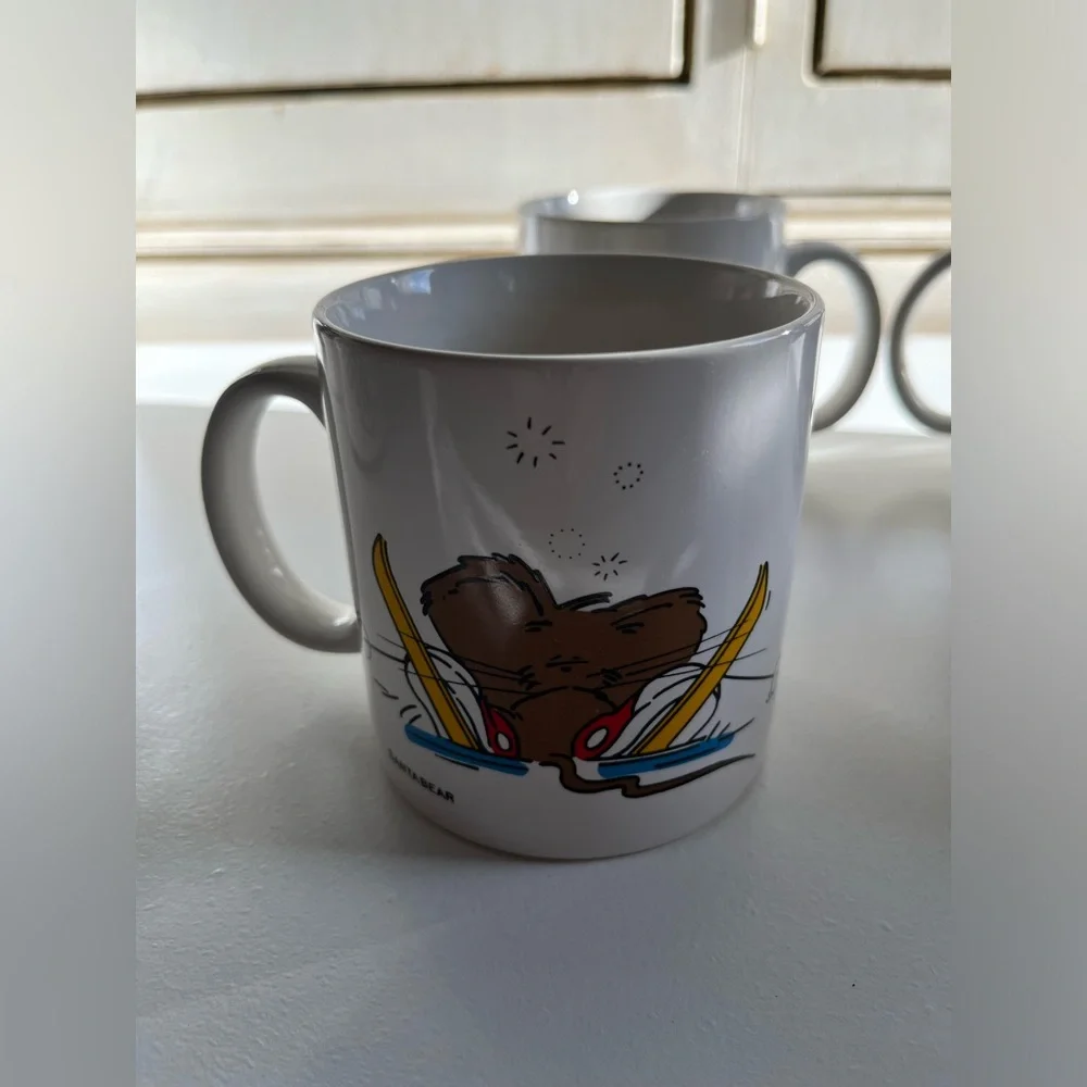 Vintage 1988 Santa Bear & His Polar Club Dayton Hudson Set Of 4 Mugs Cups